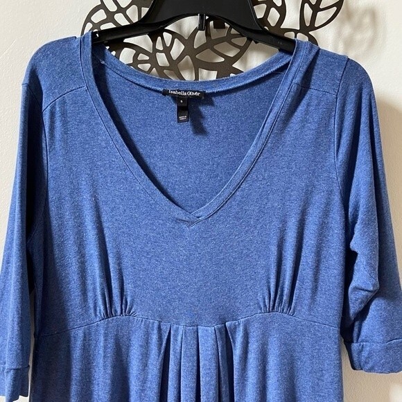 Isabella Oliver The Everyday Maternity Dress in Blue Melange 5 - Picture 3 of 9